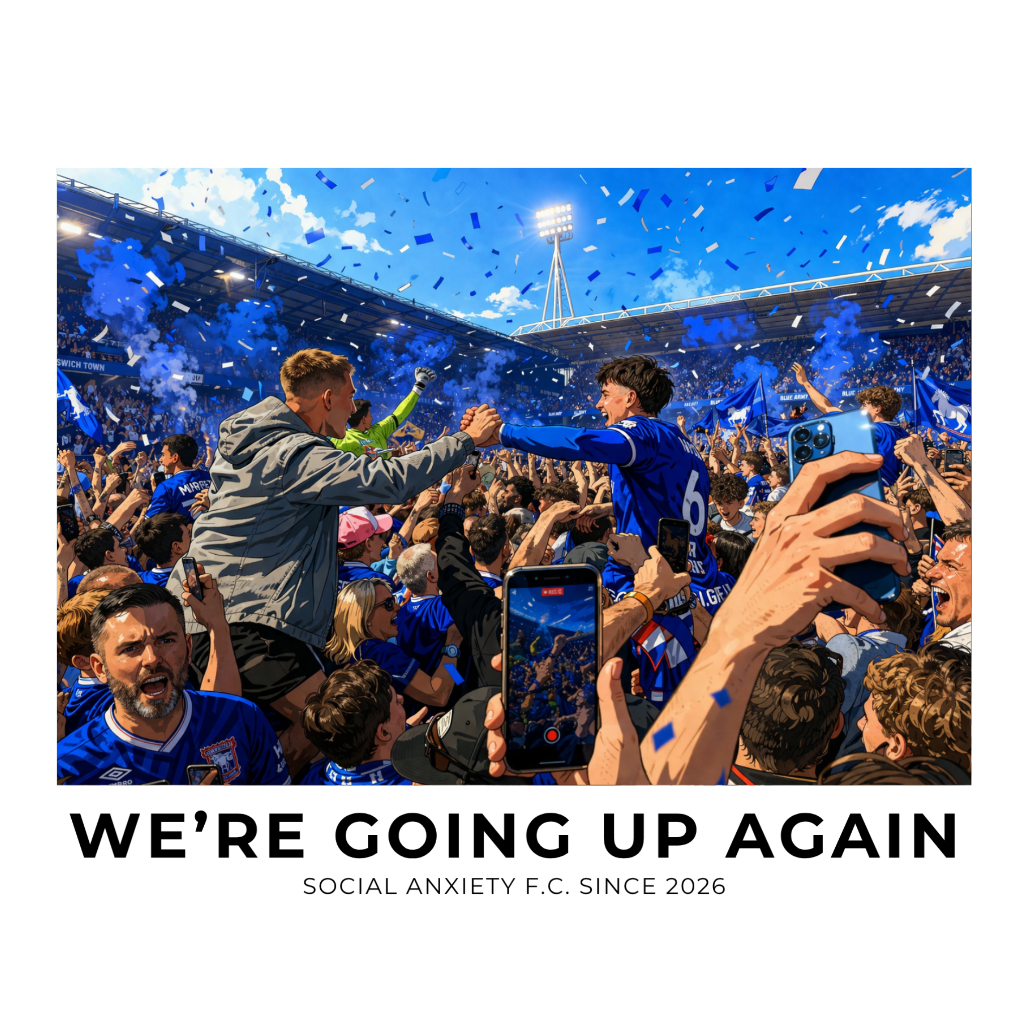 Ipswich Going Up Again // T-Shirt by Social Anxiety F.C.