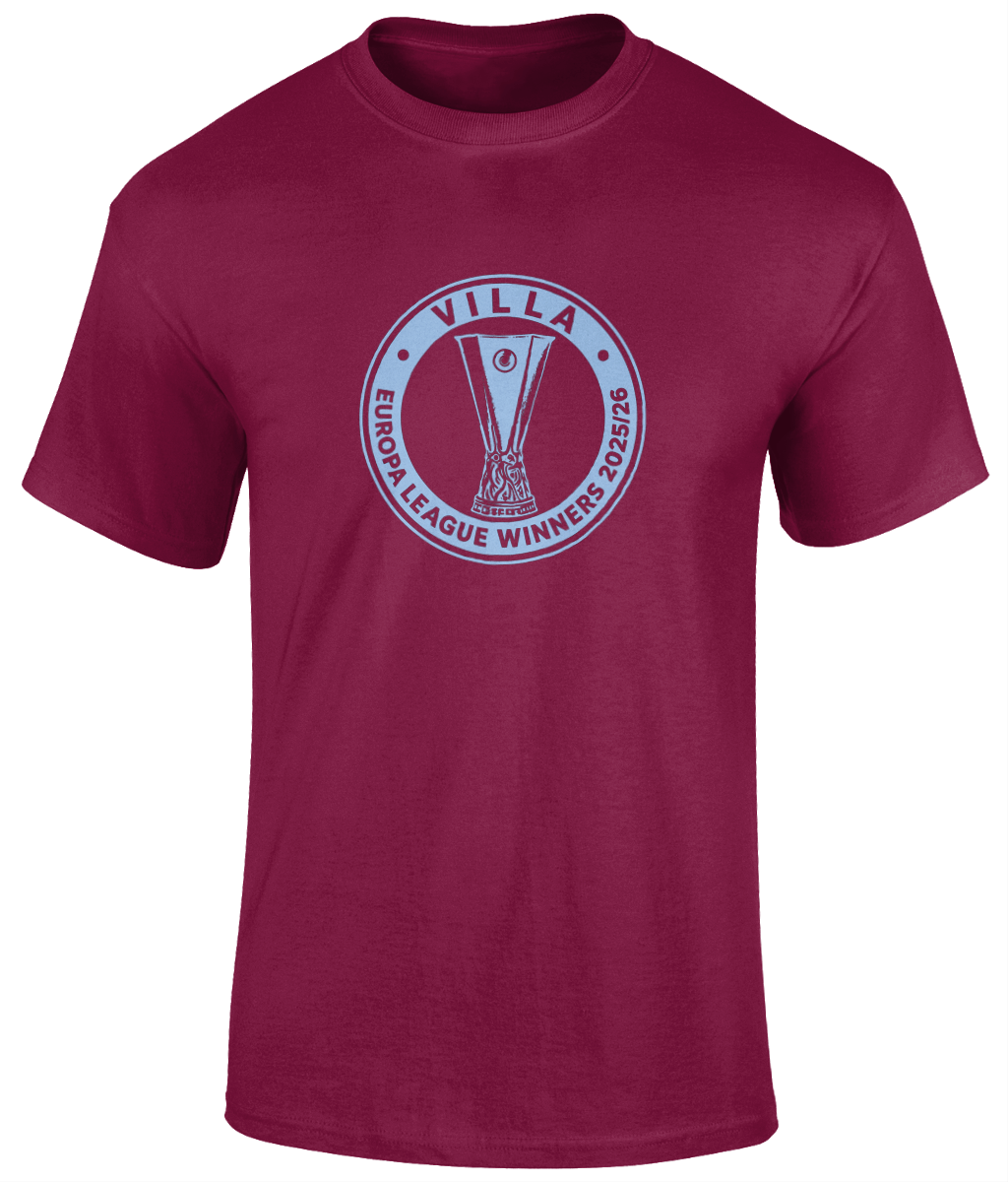 Villa Europa League Winners T-Shirt by Social Anxiety F.C.
