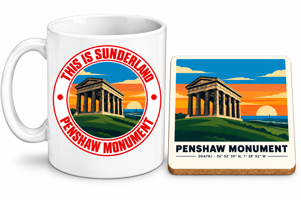 Penshaw Monument and Coaster Set