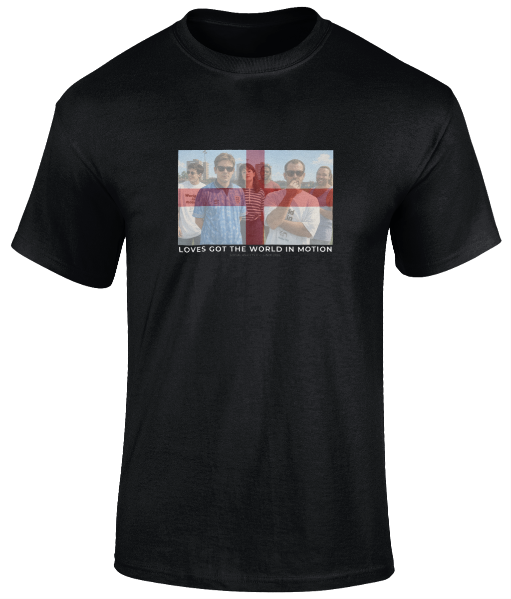 Loves Got The World In Motion England T-Shirt // T-Shirt by Social Anxiety F.C.