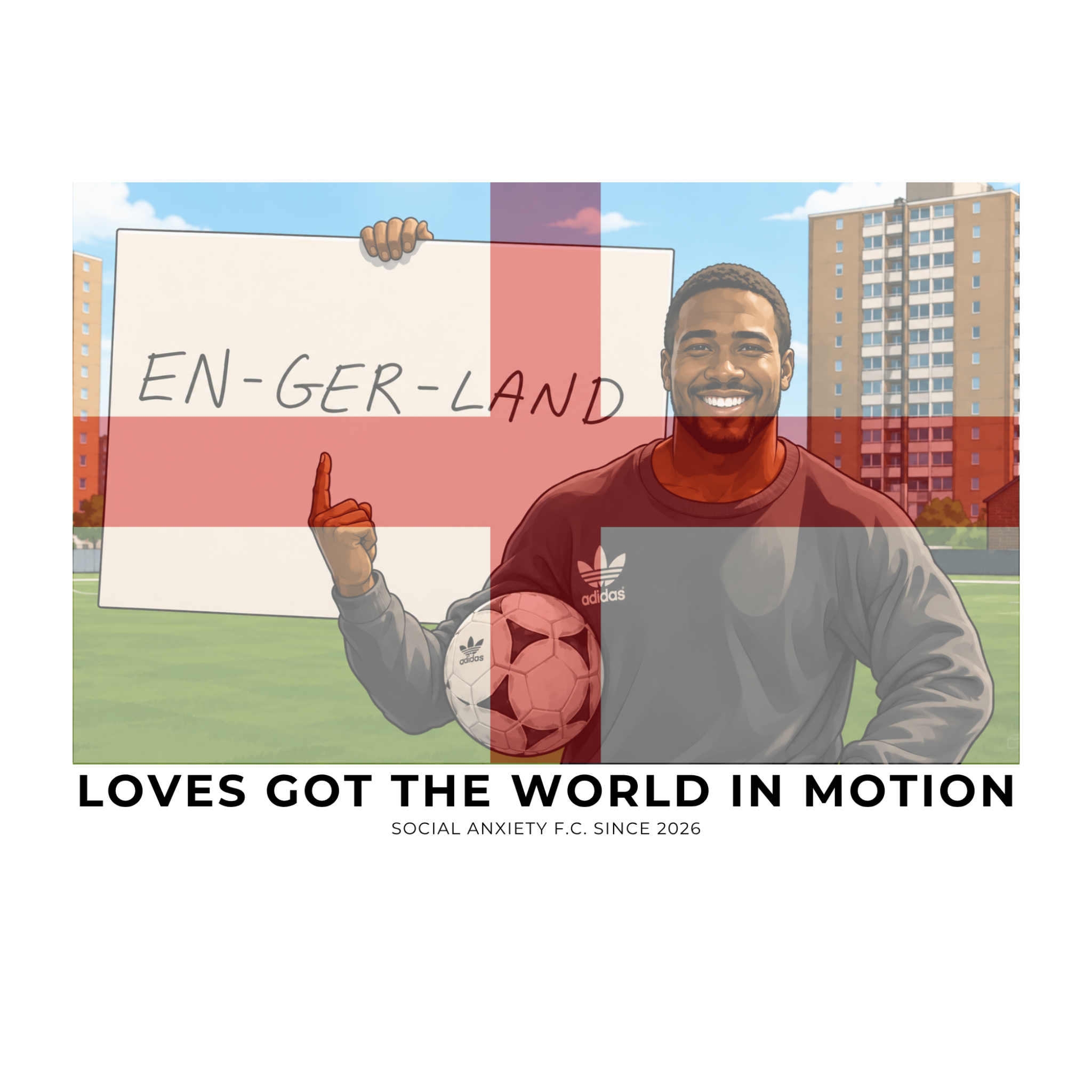 John Barnes World In Motion England T-Shirt // T-Shirt by Social Anxiety F.C.