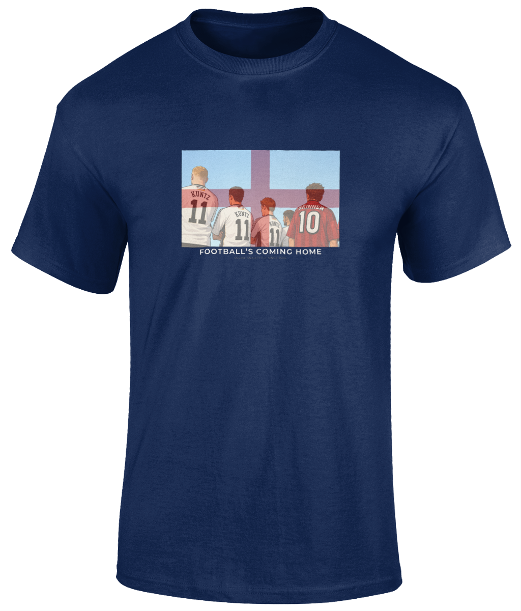 Footballs Coming Home England T-Shirt // T-Shirt by Social Anxiety F.C.
