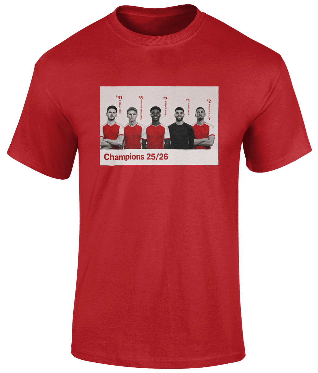 Arsenal Champions 25/26 Trainspotting T-Shirt by Social Anxiety F.C.