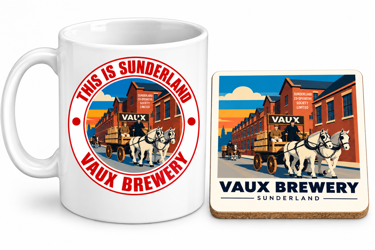 Vaux Brewery Mug and Coaster Set