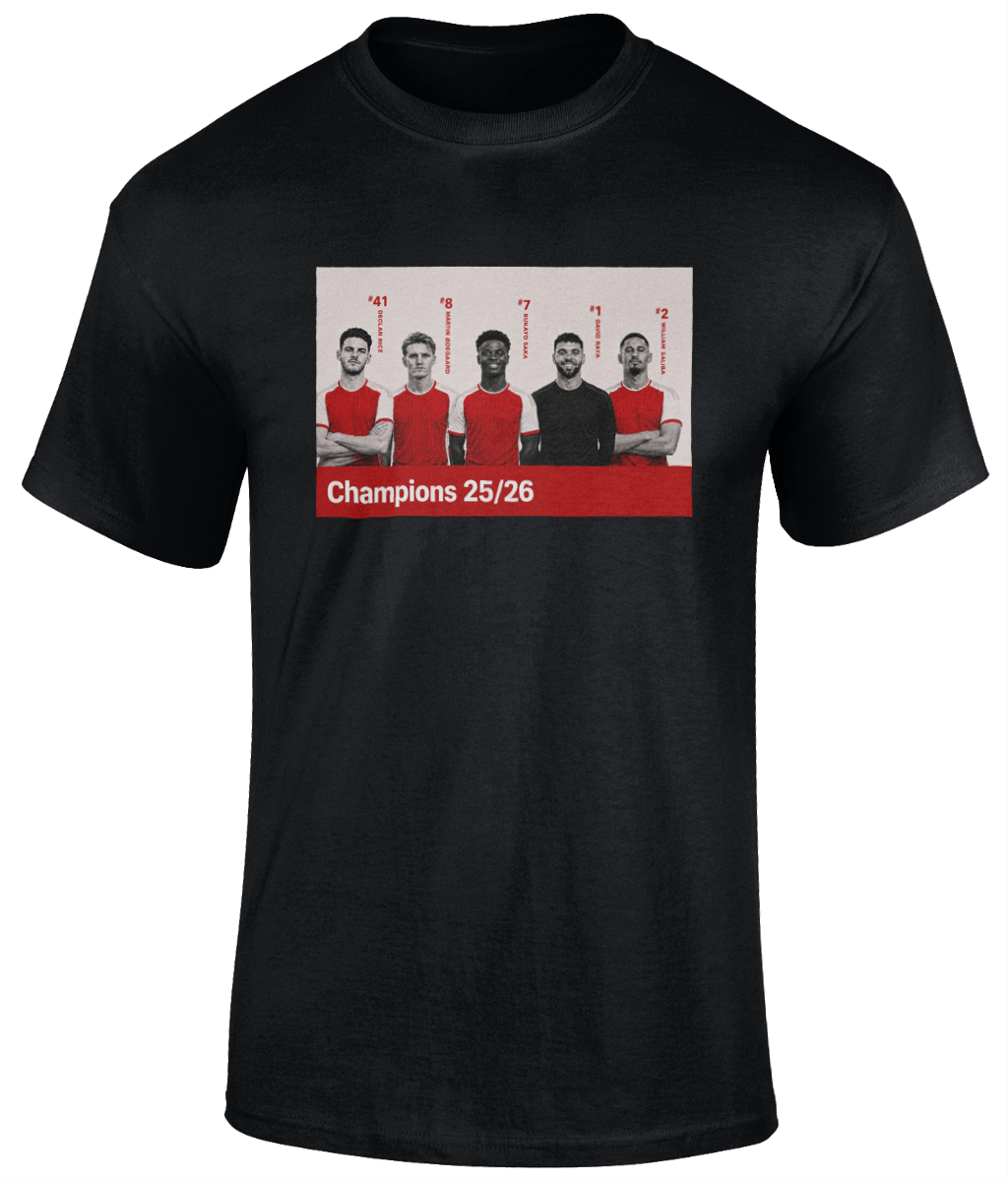 Arsenal Champions 25/26 Trainspotting T-Shirt by Social Anxiety F.C.