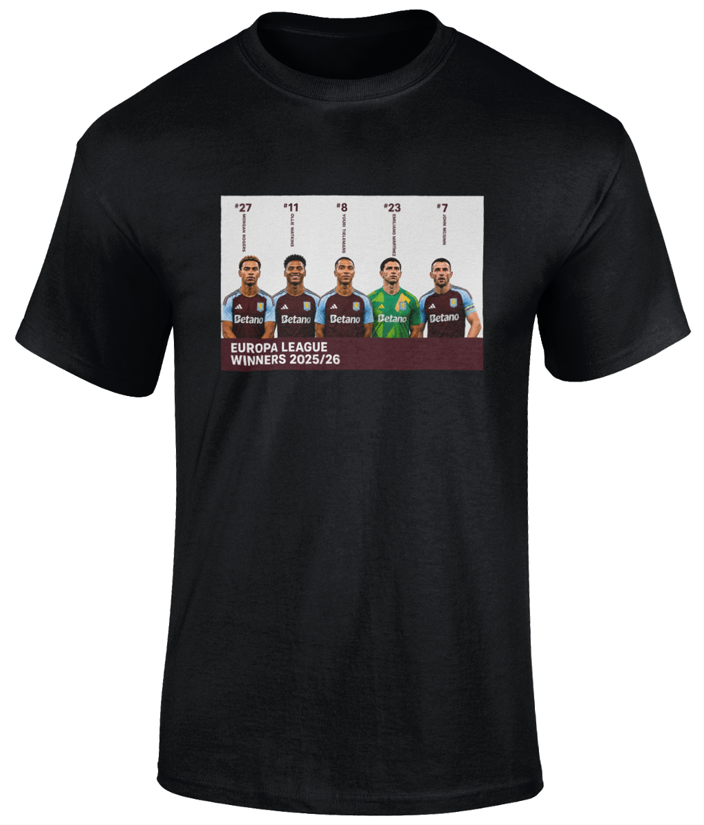 Villa Europa League Winners Trainspotting T-Shirt by Social Anxiety F.C.