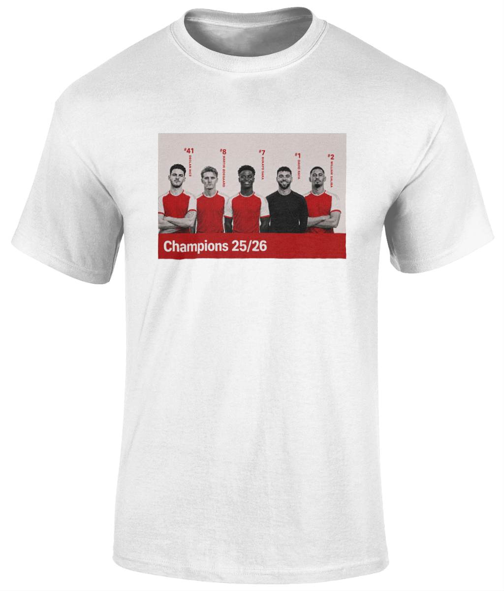 Arsenal Champions 25/26 Trainspotting T-Shirt by Social Anxiety F.C.