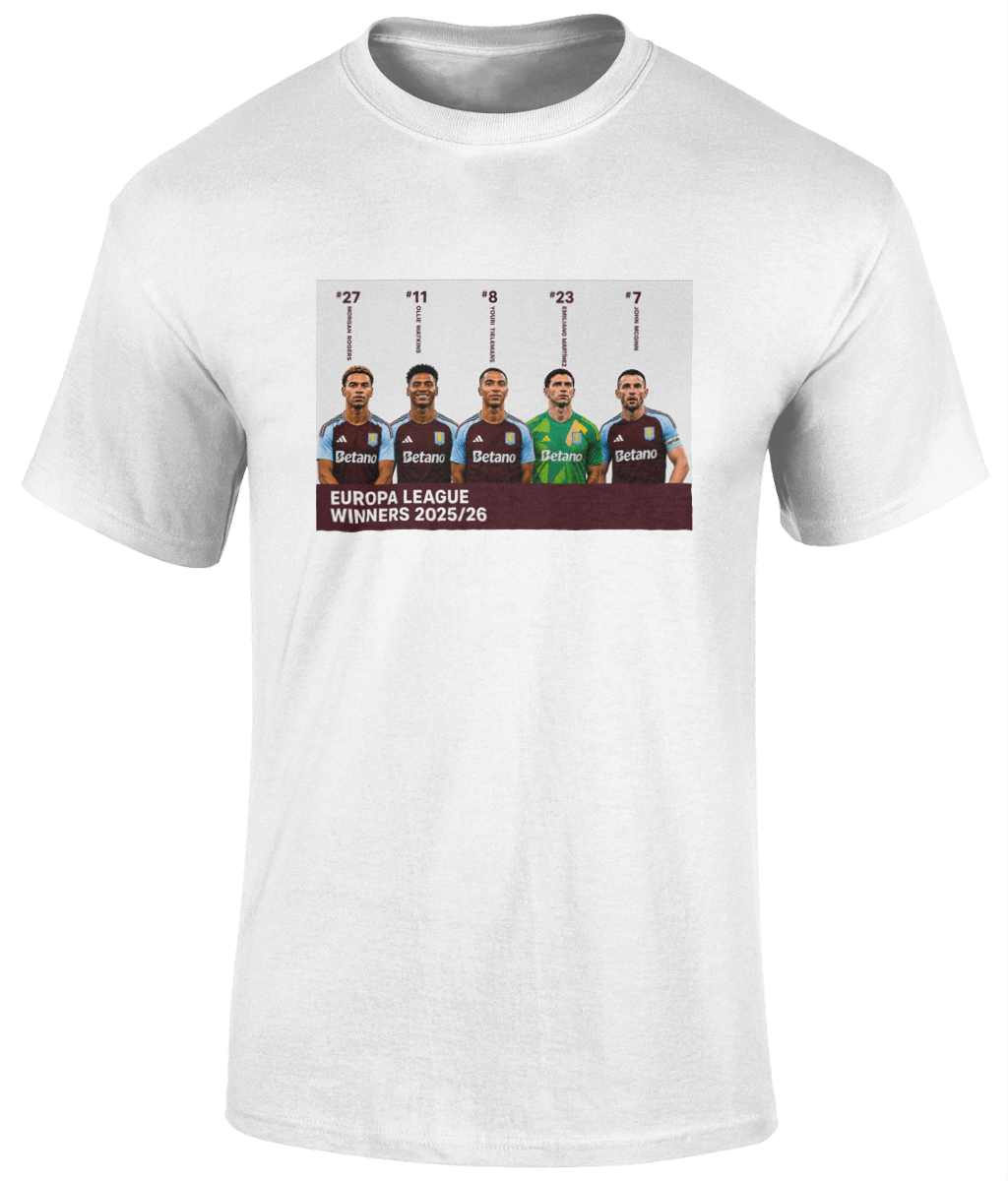 Villa Europa League Winners Trainspotting T-Shirt by Social Anxiety F.C.