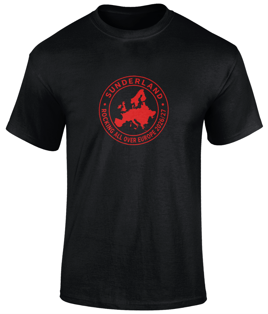 Sunderland Rockin All Over Europe 2026/27 // T-Shirt by Social Anxiety F.C.