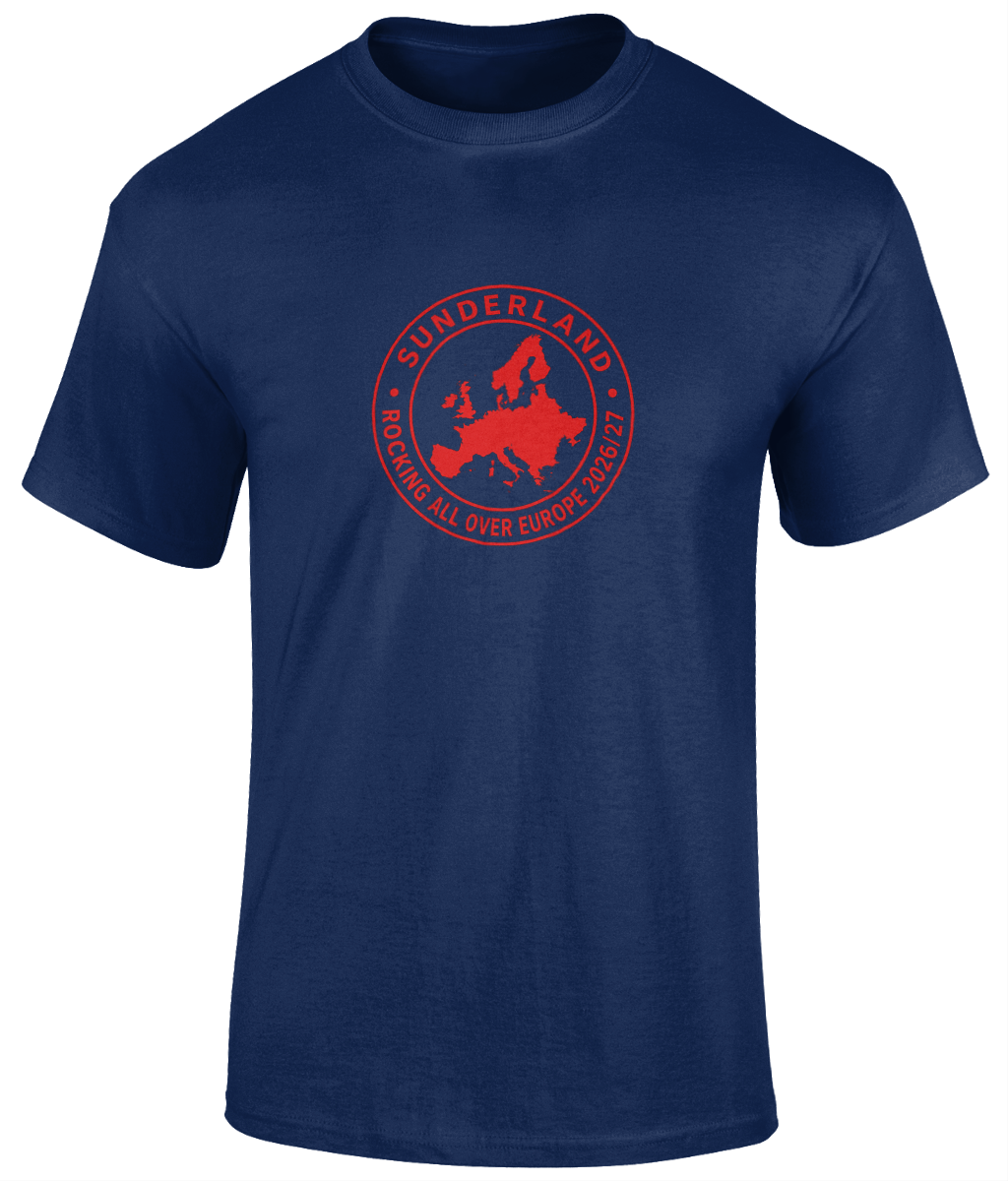Sunderland Rockin All Over Europe 2026/27 // T-Shirt by Social Anxiety F.C.